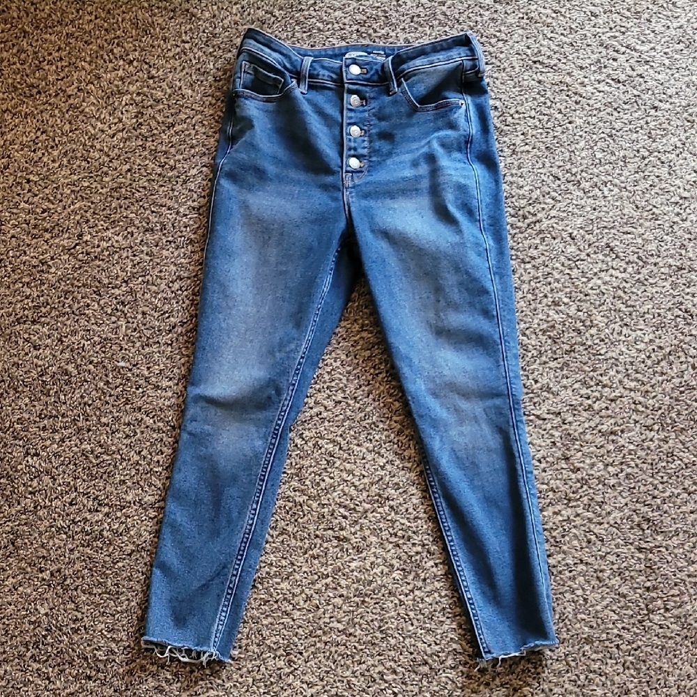 Old Navy Women's Extra High Rise Blue Jeans Size 10P